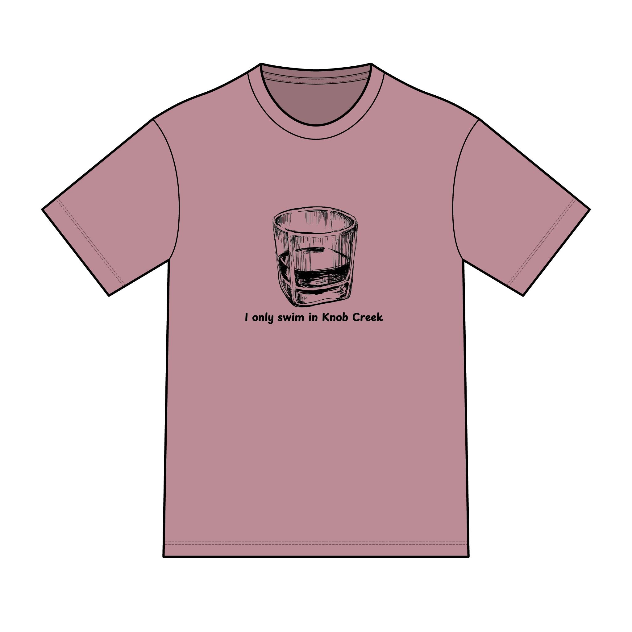 "I Only Swim in Knob Creek" Swimming Graphic Tee
