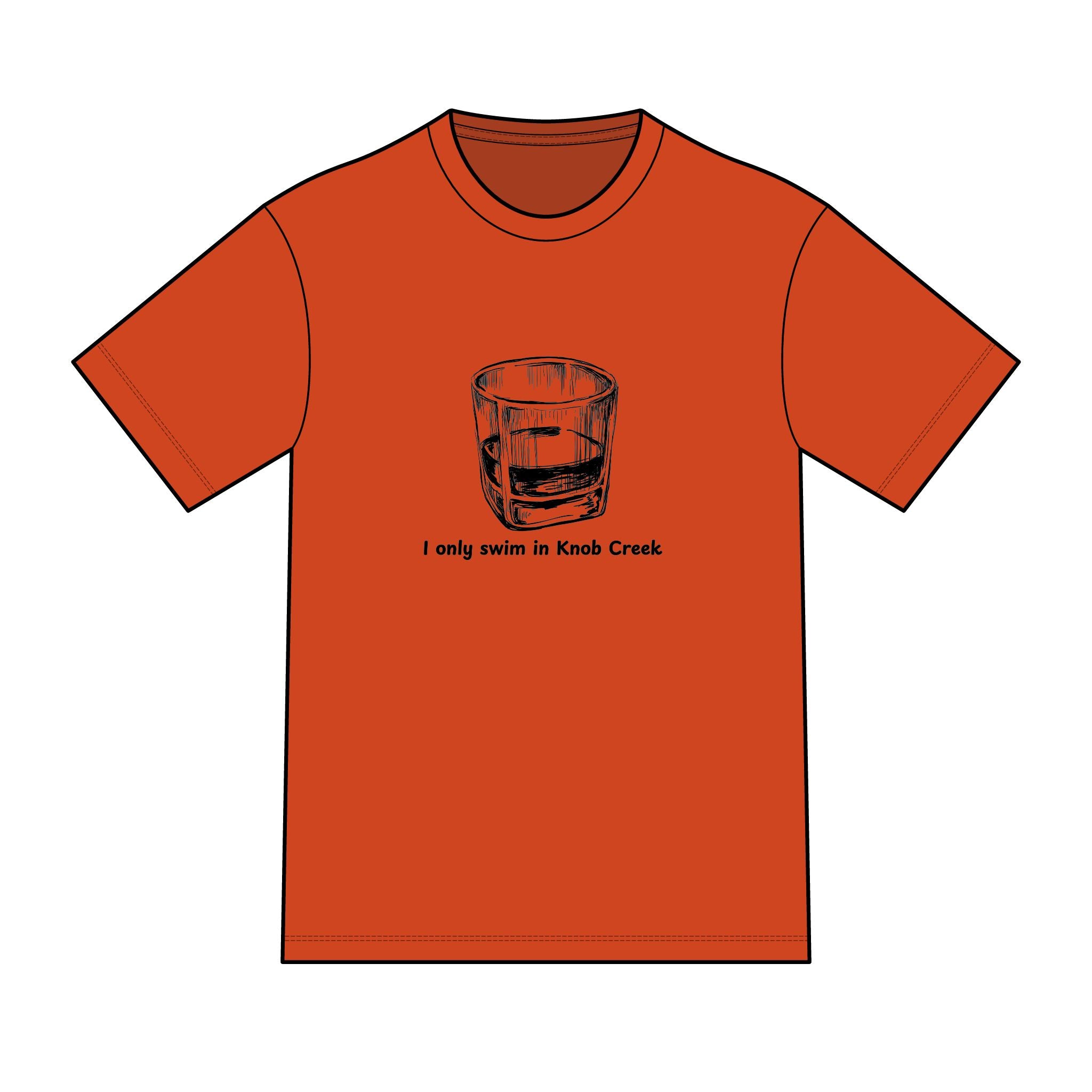"I Only Swim in Knob Creek" Swimming Graphic Tee