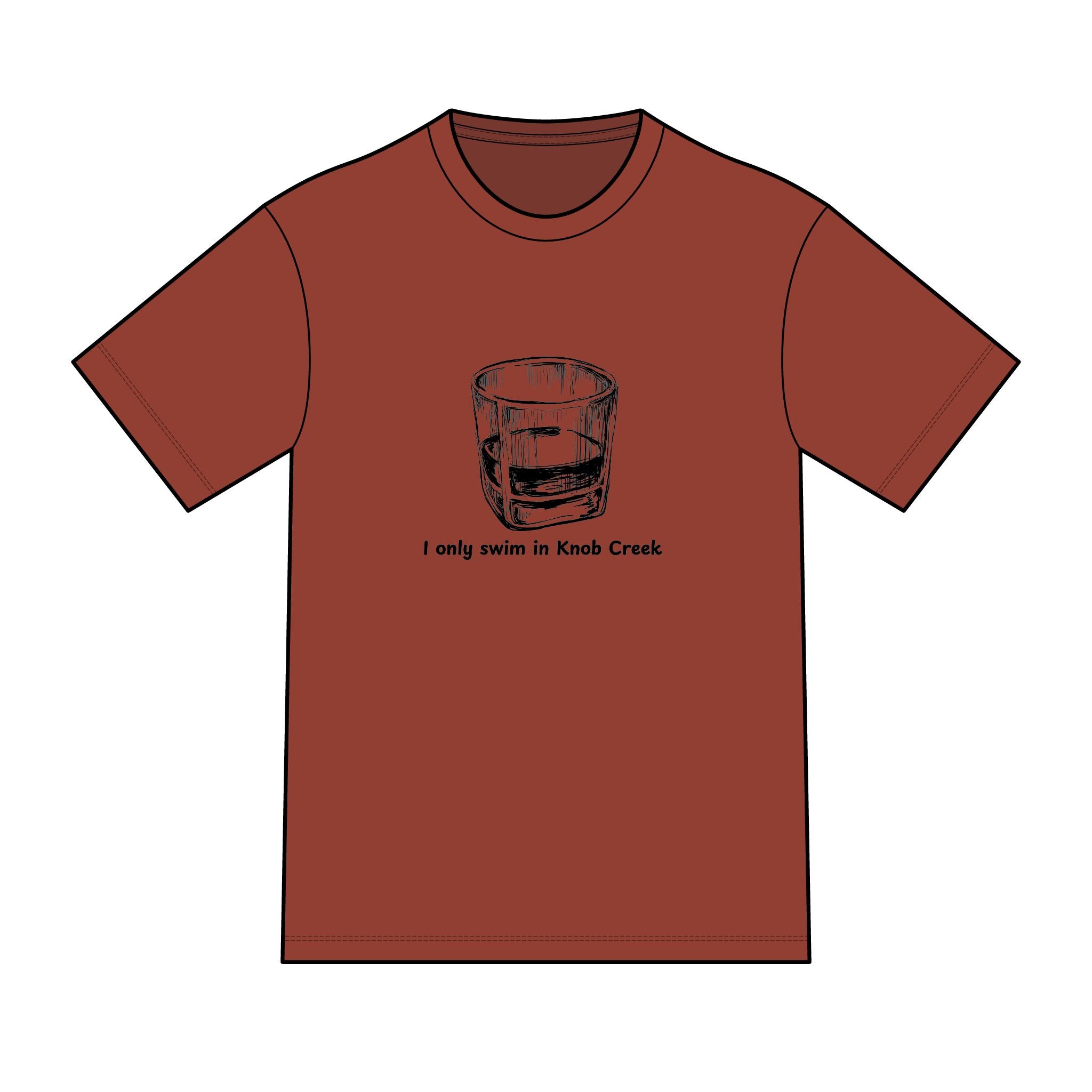 "I Only Swim in Knob Creek" Swimming Graphic Tee