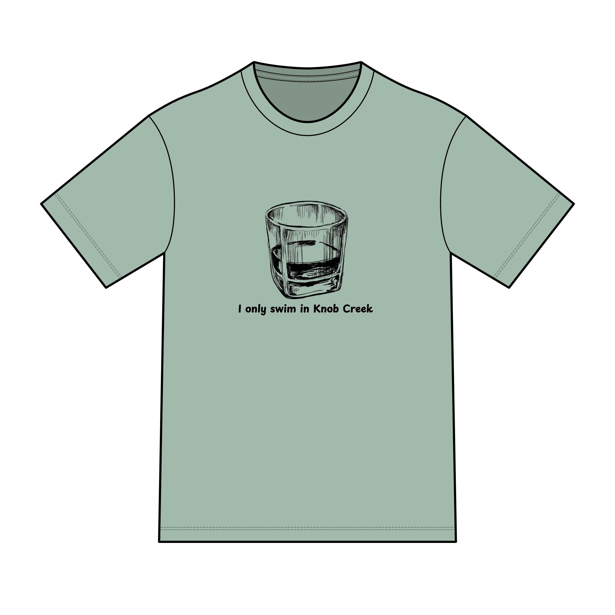 "I Only Swim in Knob Creek" Swimming Graphic Tee