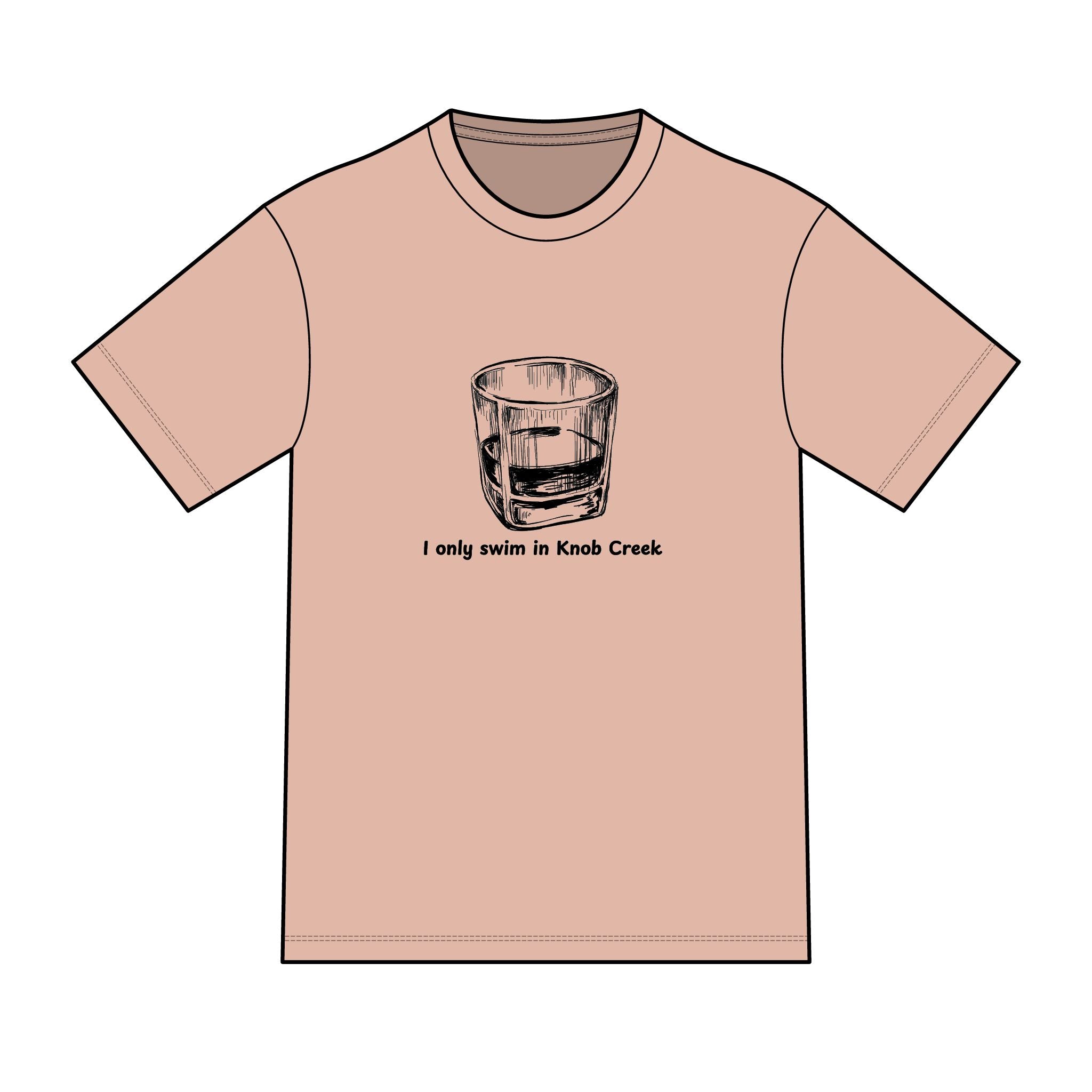 "I Only Swim in Knob Creek" Swimming Graphic Tee