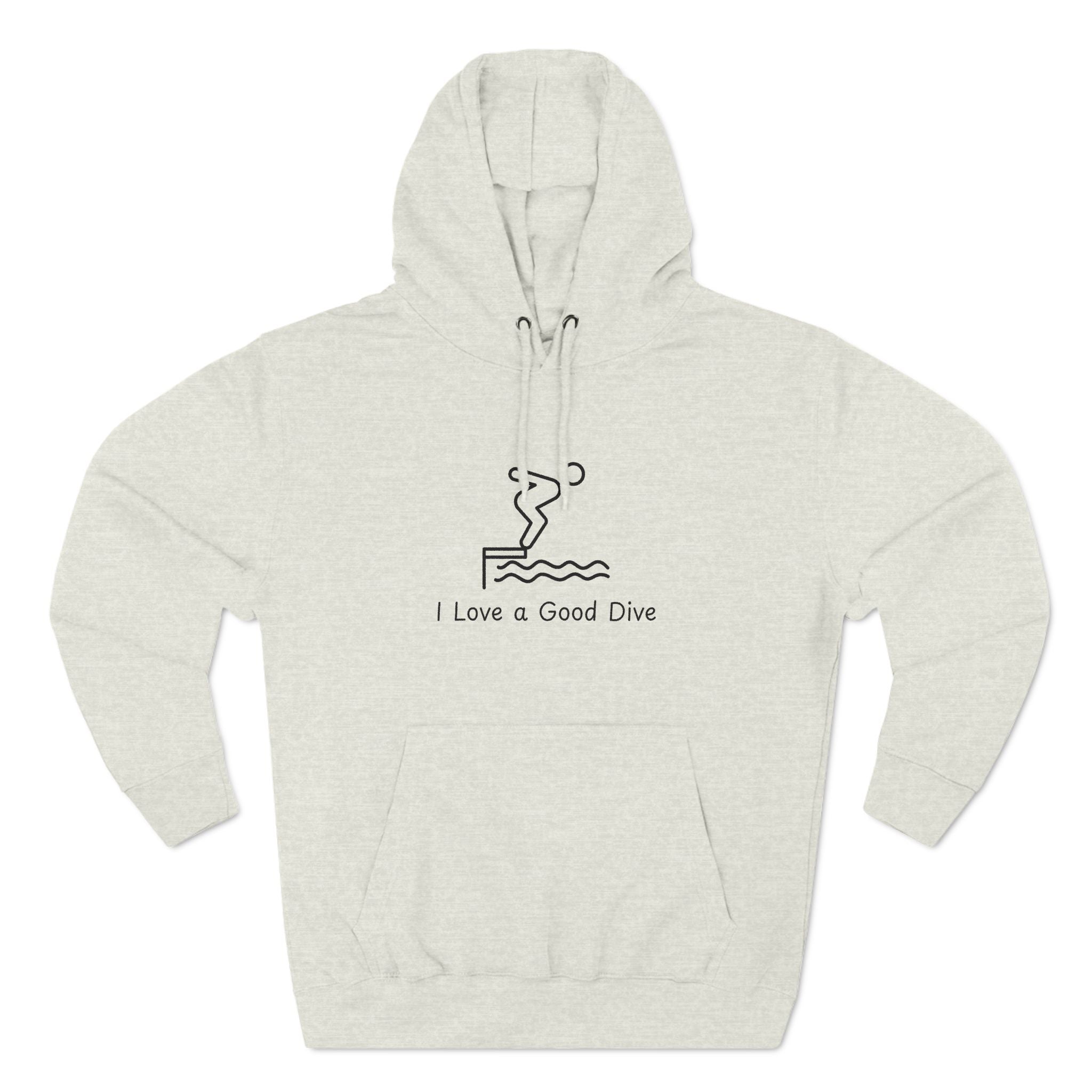 Ladies Hoodie — "I Love a Good Dive" (Classic Version) Fleece Pullover