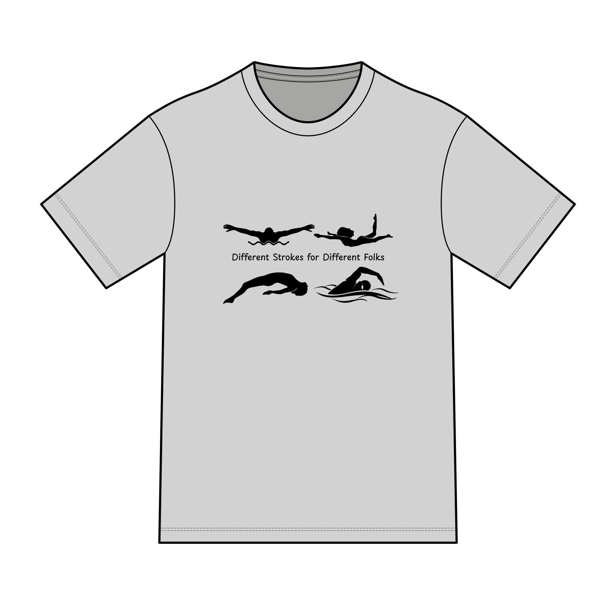 "Different Strokes for Different Folks" Swimming Graphic Tee