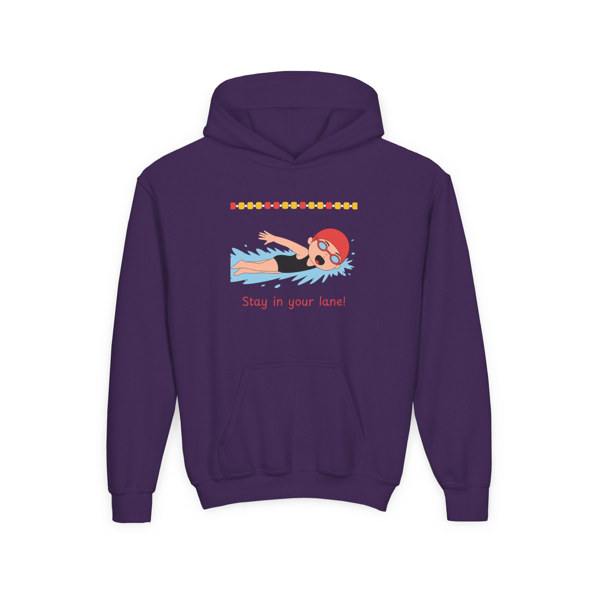 Kid's Hoodie - "Stay in your Lane" Swimming Graphic Hoodie