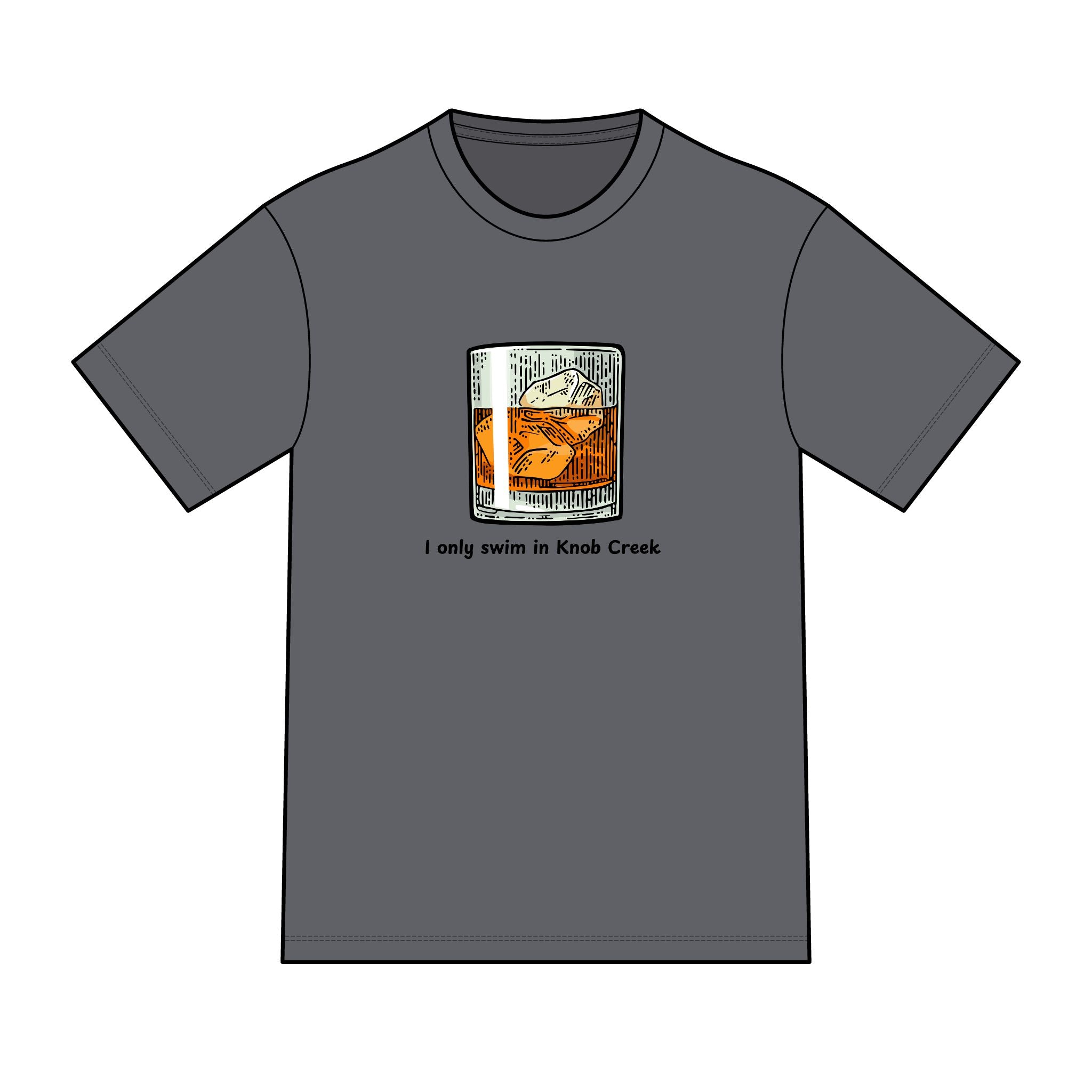 "I Only Swim in Knob Creek" Color Swimming Graphic Tee