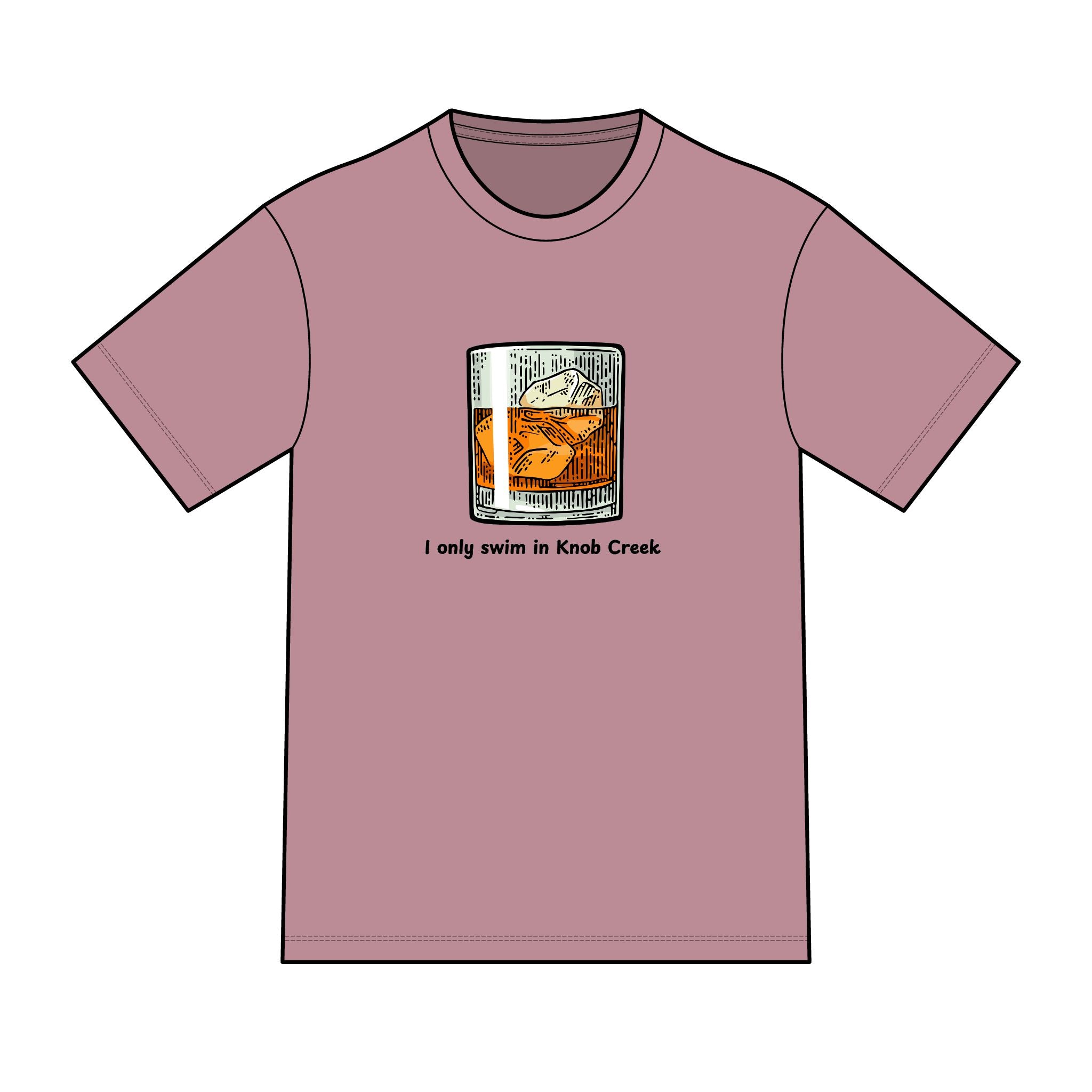 "I Only Swim in Knob Creek" Color Swimming Graphic Tee