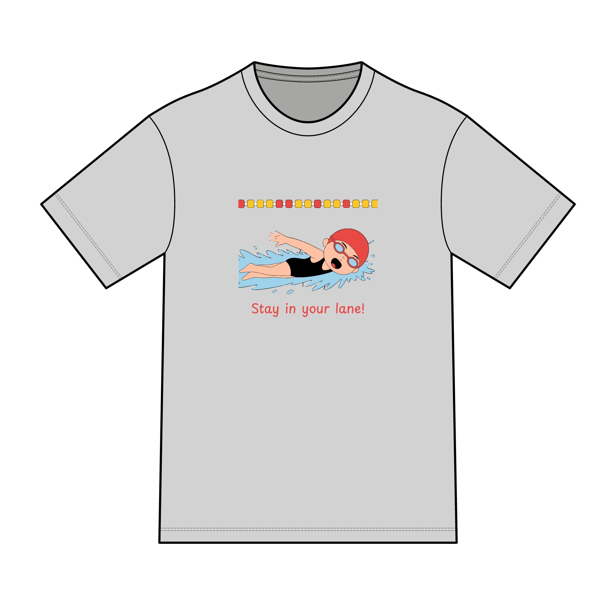 "Stay in Your Lane" Swimming Graphic Tee