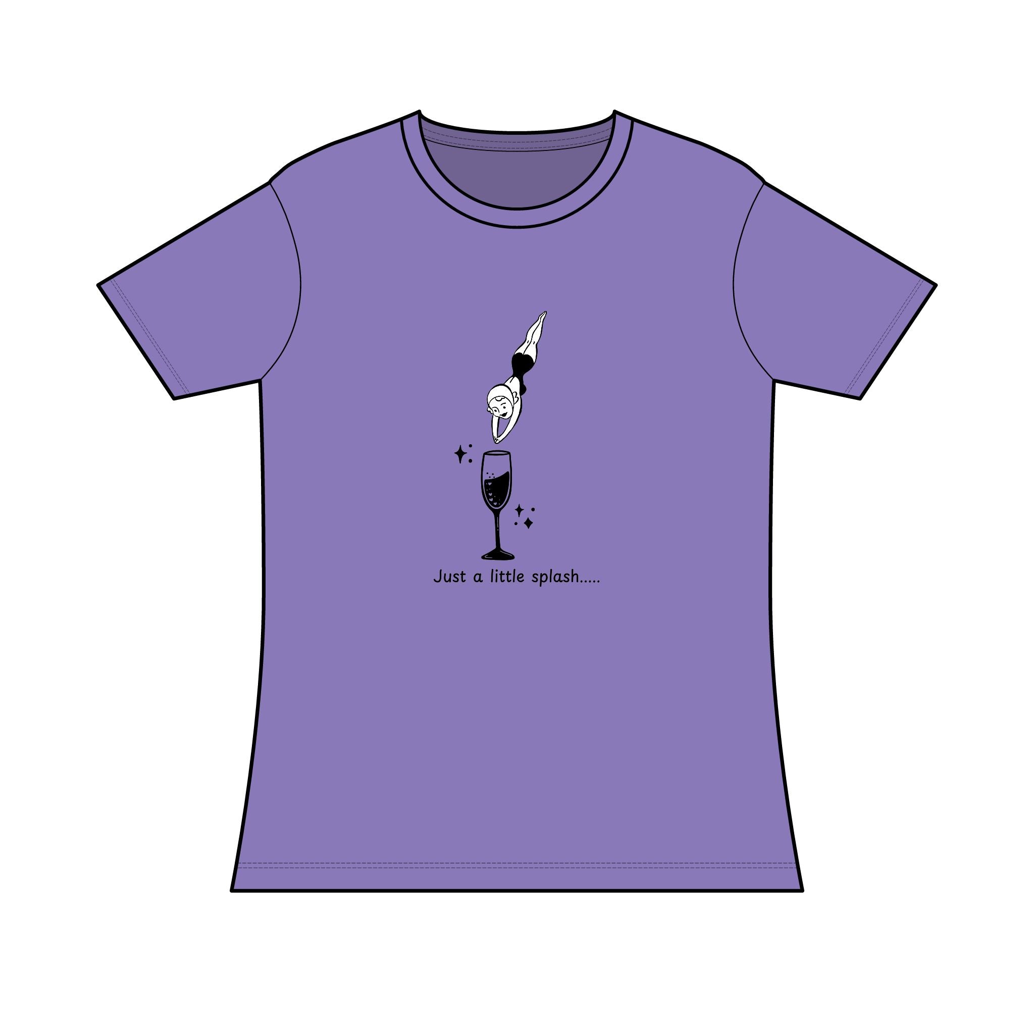 Ladies Tri-blend T-Shirt "Just a Little Splash" Swimming Graphic Tee