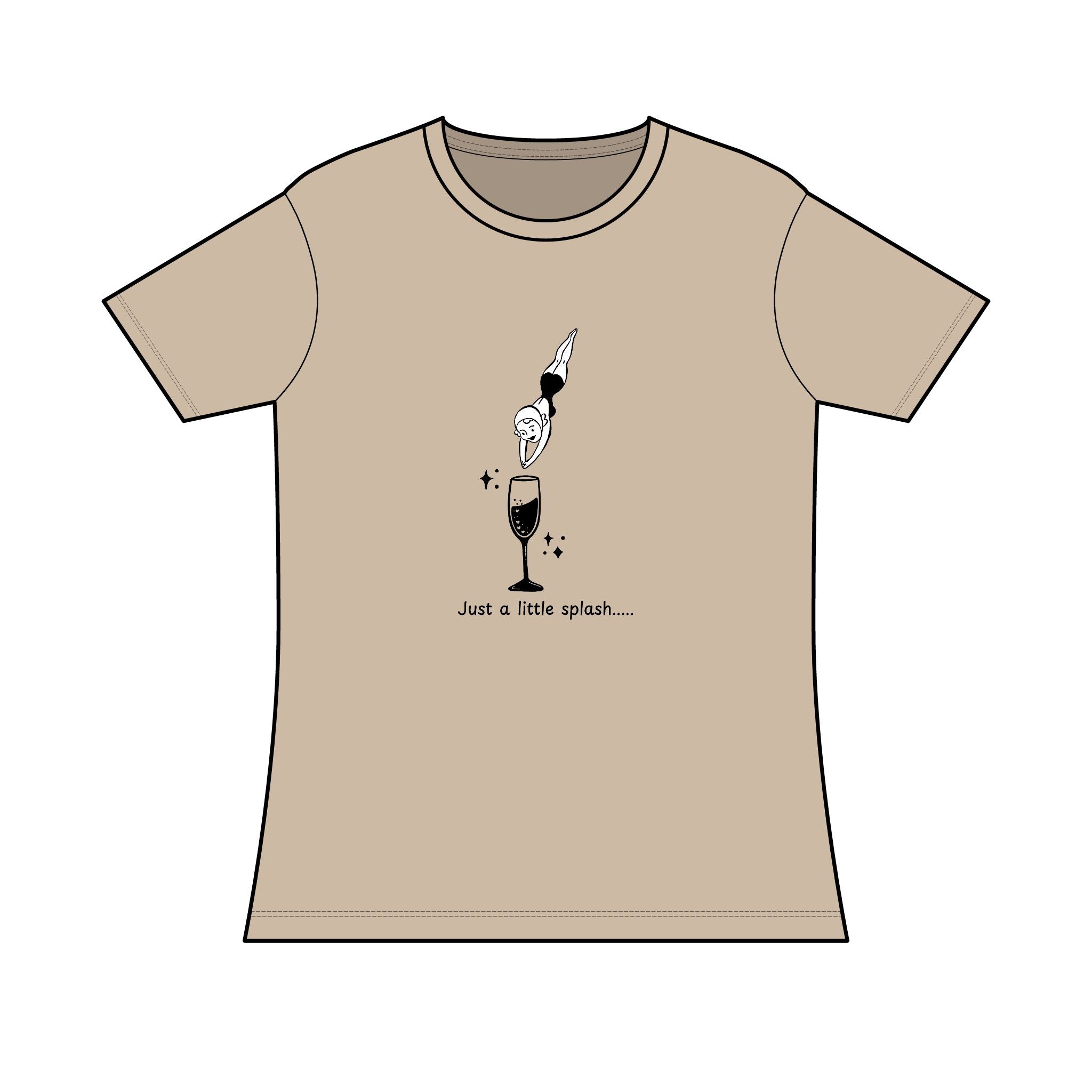 Ladies Tri-blend T-Shirt "Just a Little Splash" Swimming Graphic Tee