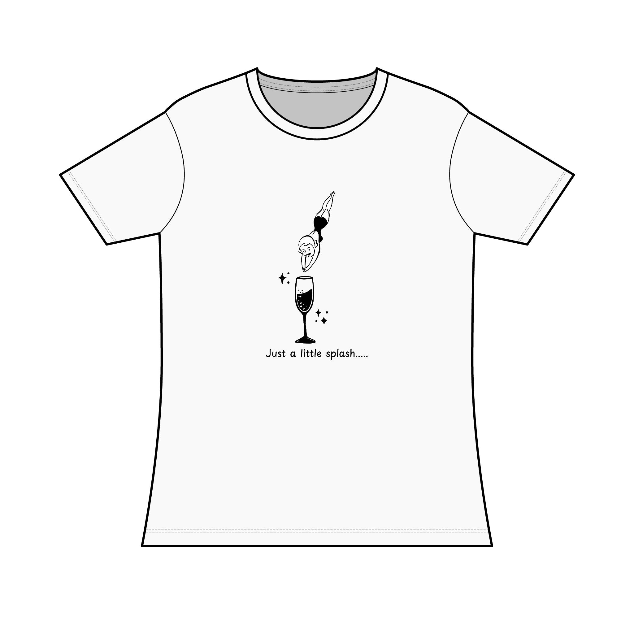 Ladies Tri-blend T-Shirt "Just a Little Splash" Swimming Graphic Tee