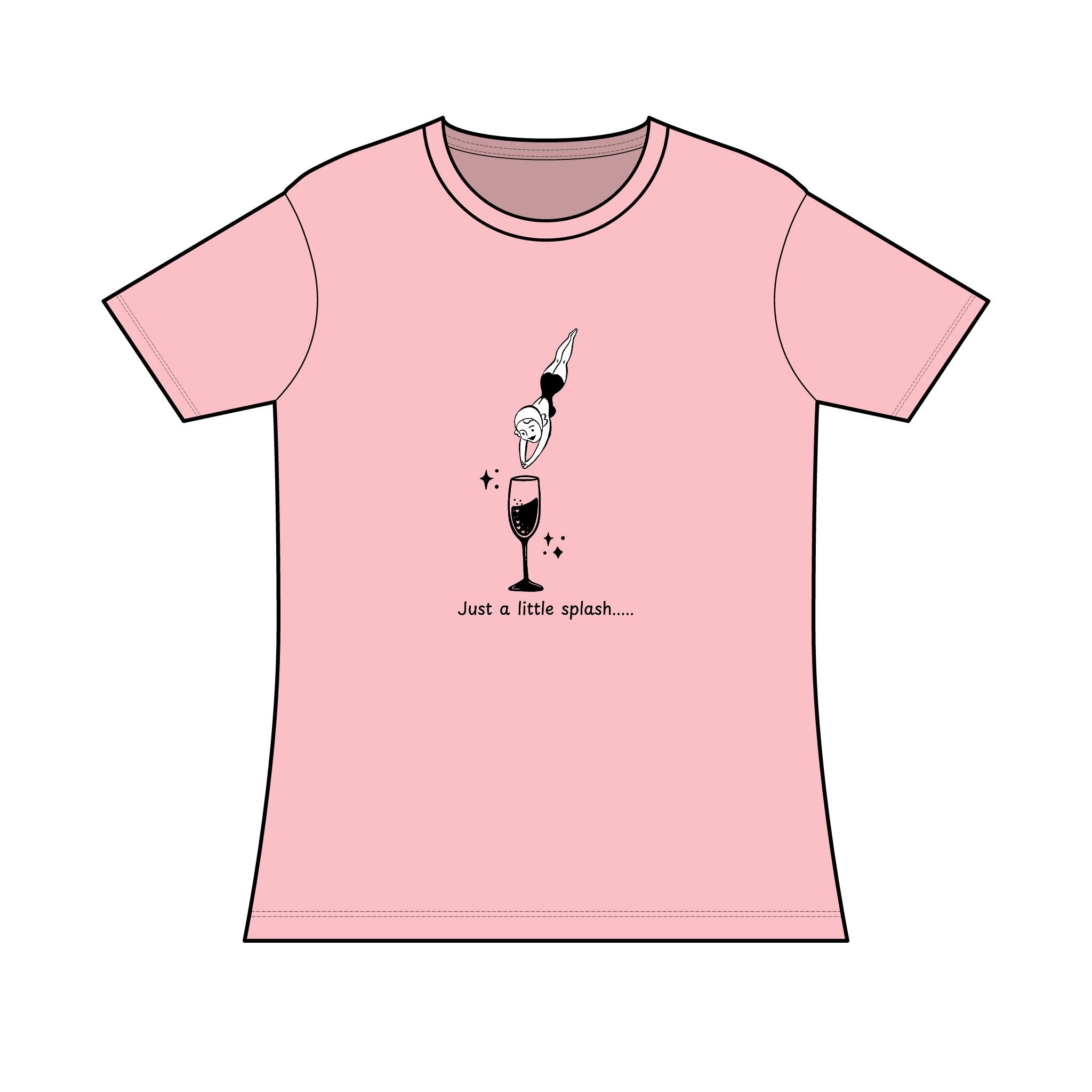 Ladies Tri-blend T-Shirt "Just a Little Splash" Swimming Graphic Tee