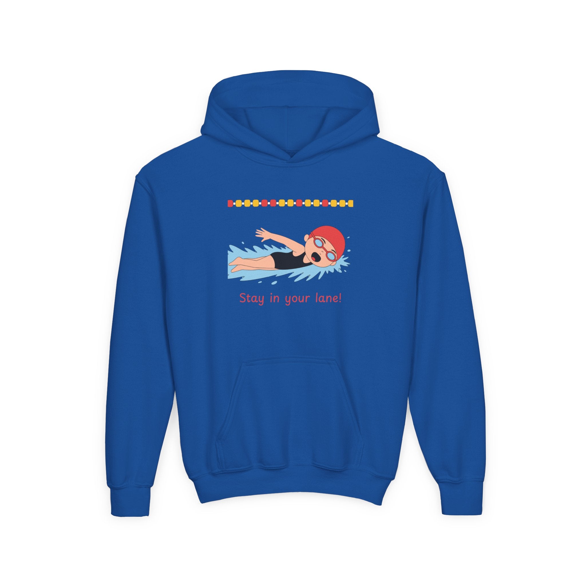 Kid's Hoodie - "Stay in your Lane" Swimming Graphic Hoodie