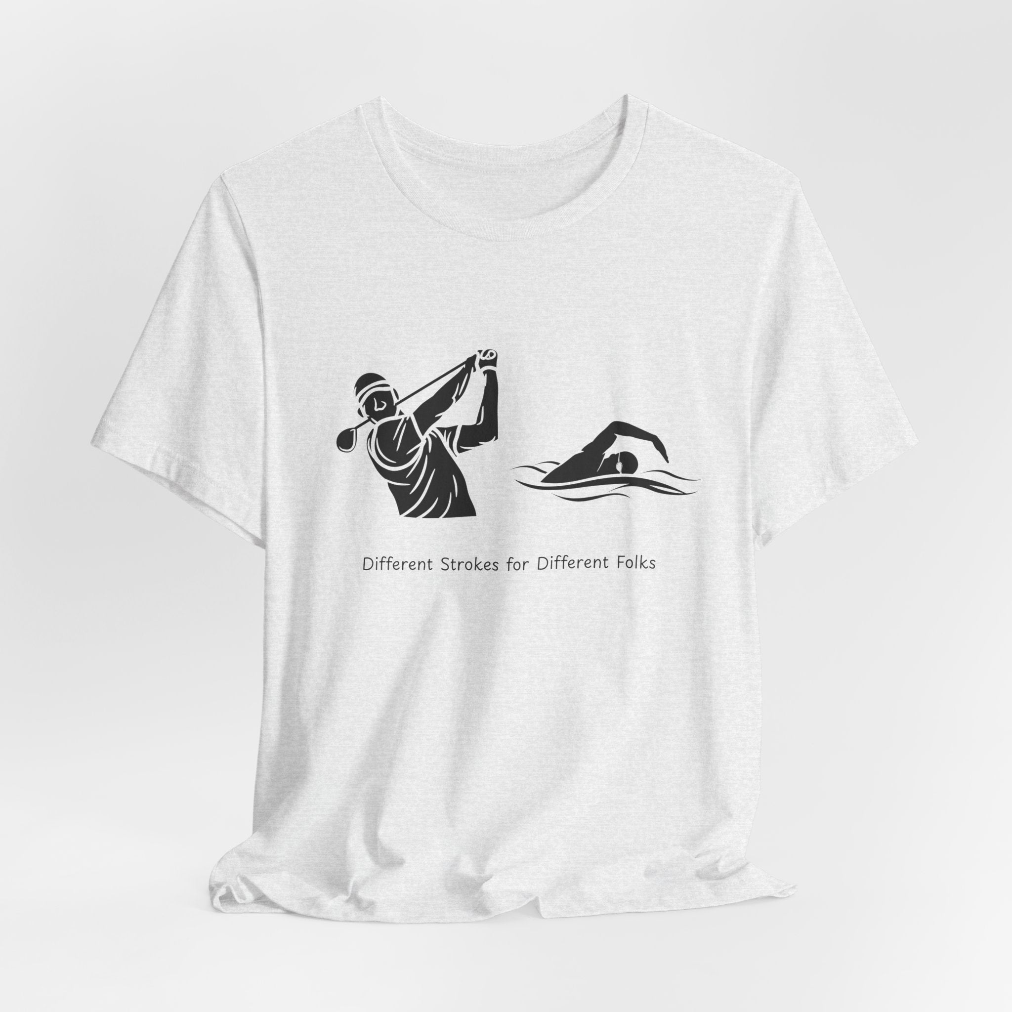 T-Shirt — "Different Strokes for Different Folks" Swimming Graphic Tee