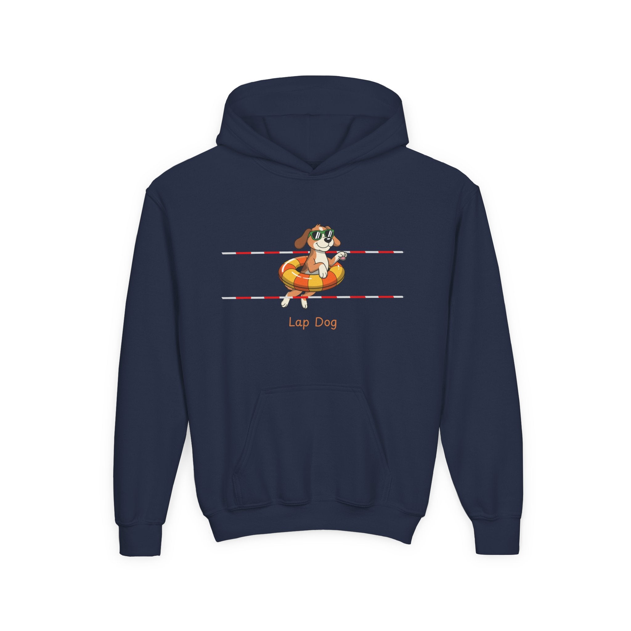 Kid's Hoodie - "Lap Dog" Swimming Graphic Hoodie