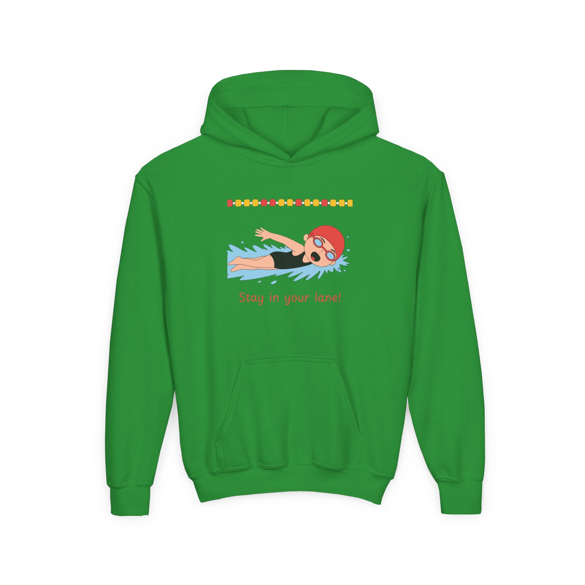Kid's Hoodie - "Stay in your Lane" Swimming Graphic Hoodie