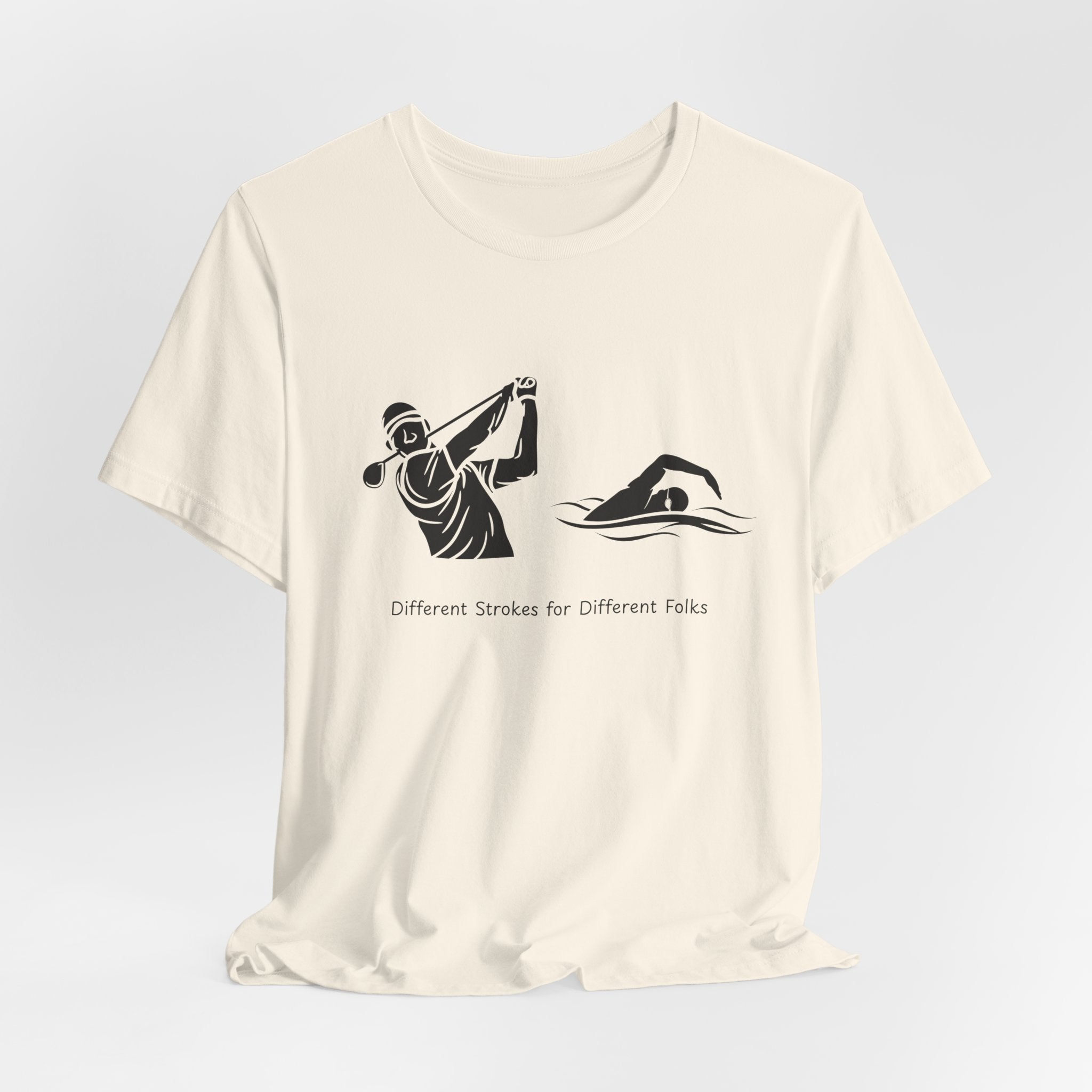 T-Shirt — "Different Strokes for Different Folks" Swimming Graphic Tee