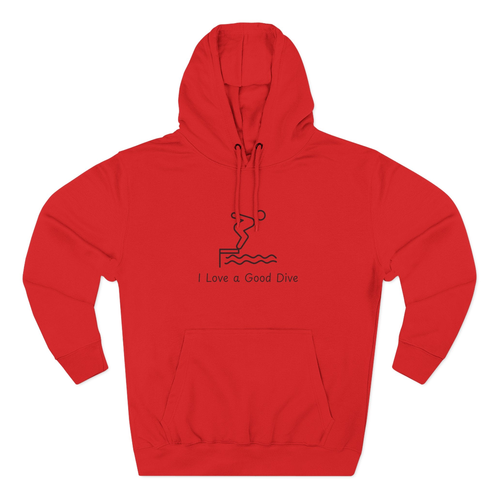 Ladies Hoodie — "I Love a Good Dive" (Classic Version) Fleece Pullover