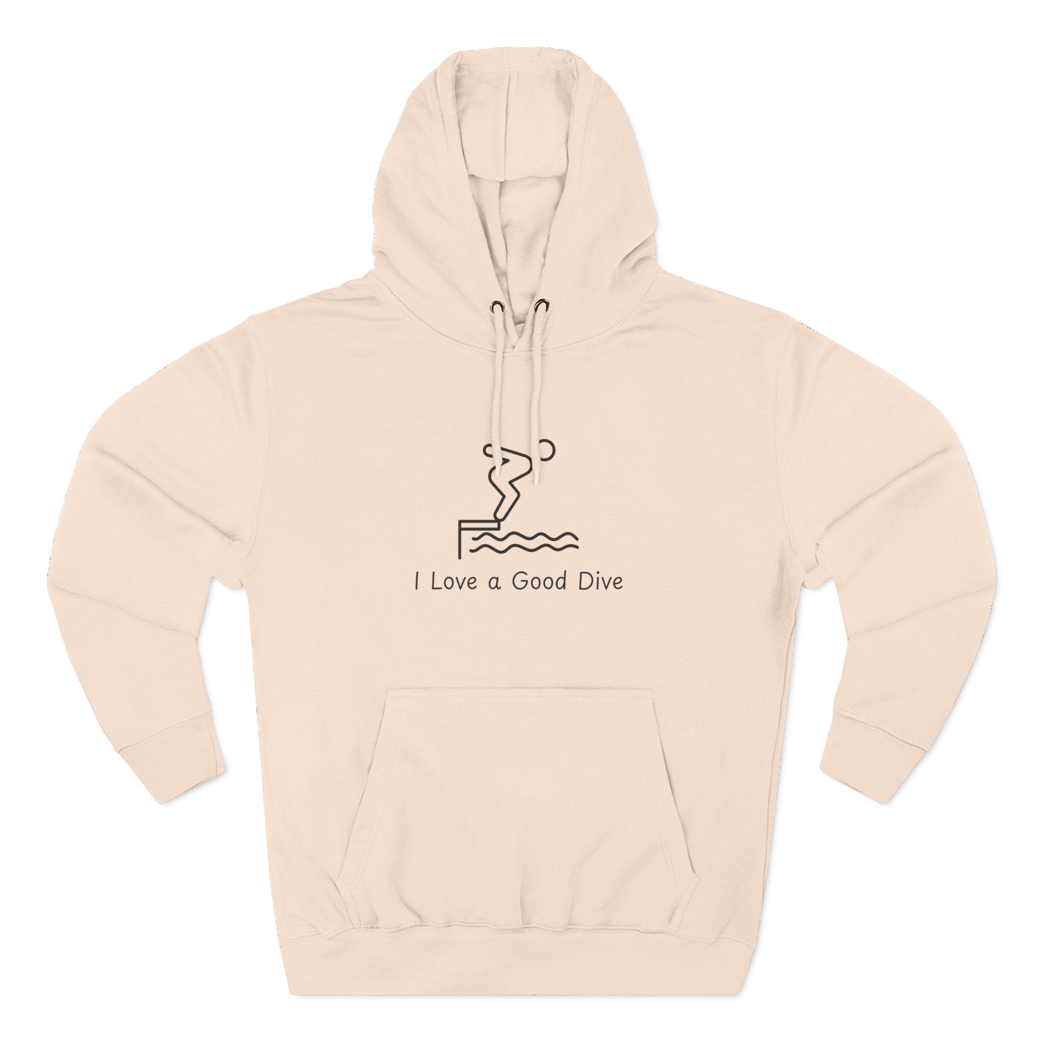 Ladies Hoodie — "I Love a Good Dive" (Classic Version) Fleece Pullover