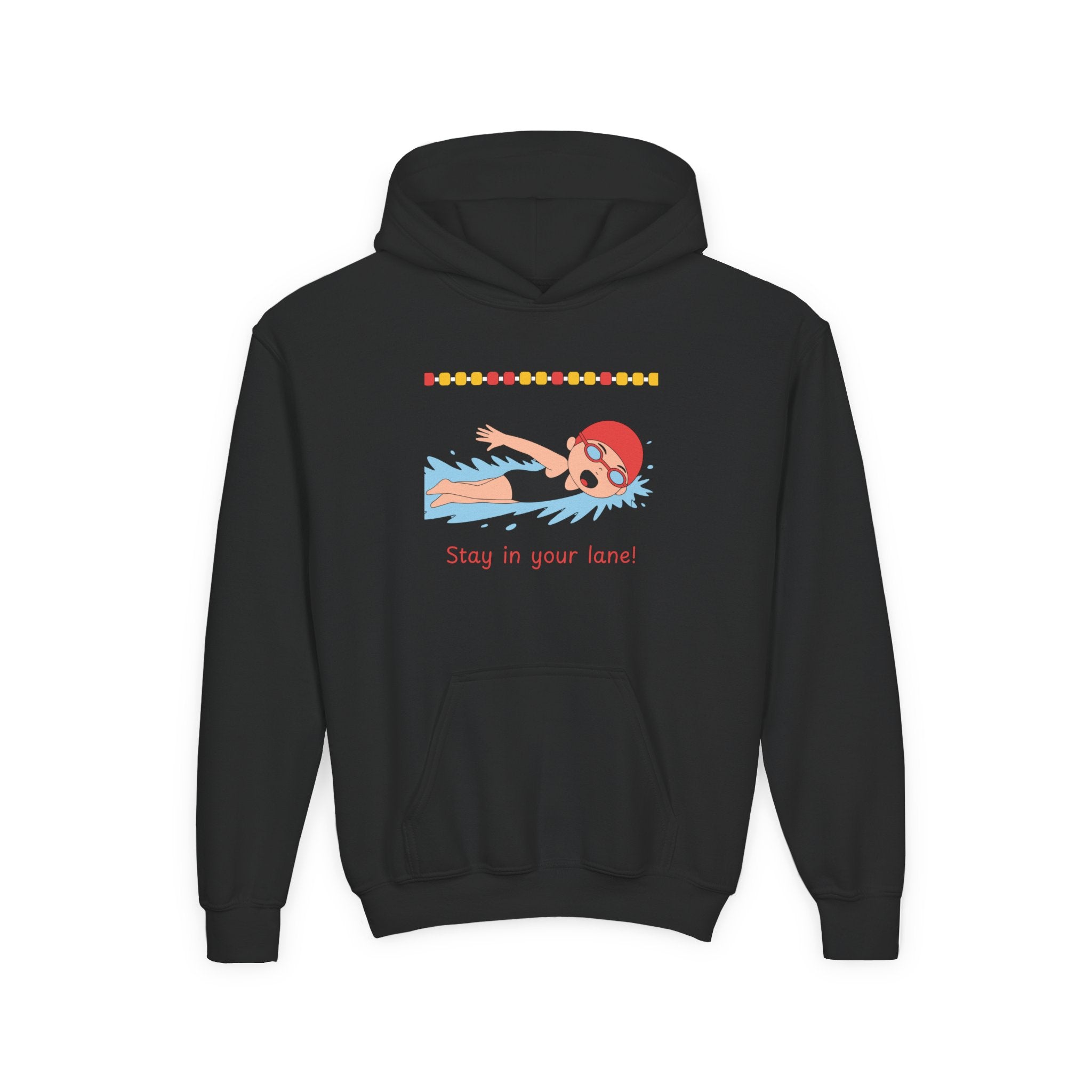 Kid's Hoodie - "Stay in your Lane" Swimming Graphic Hoodie