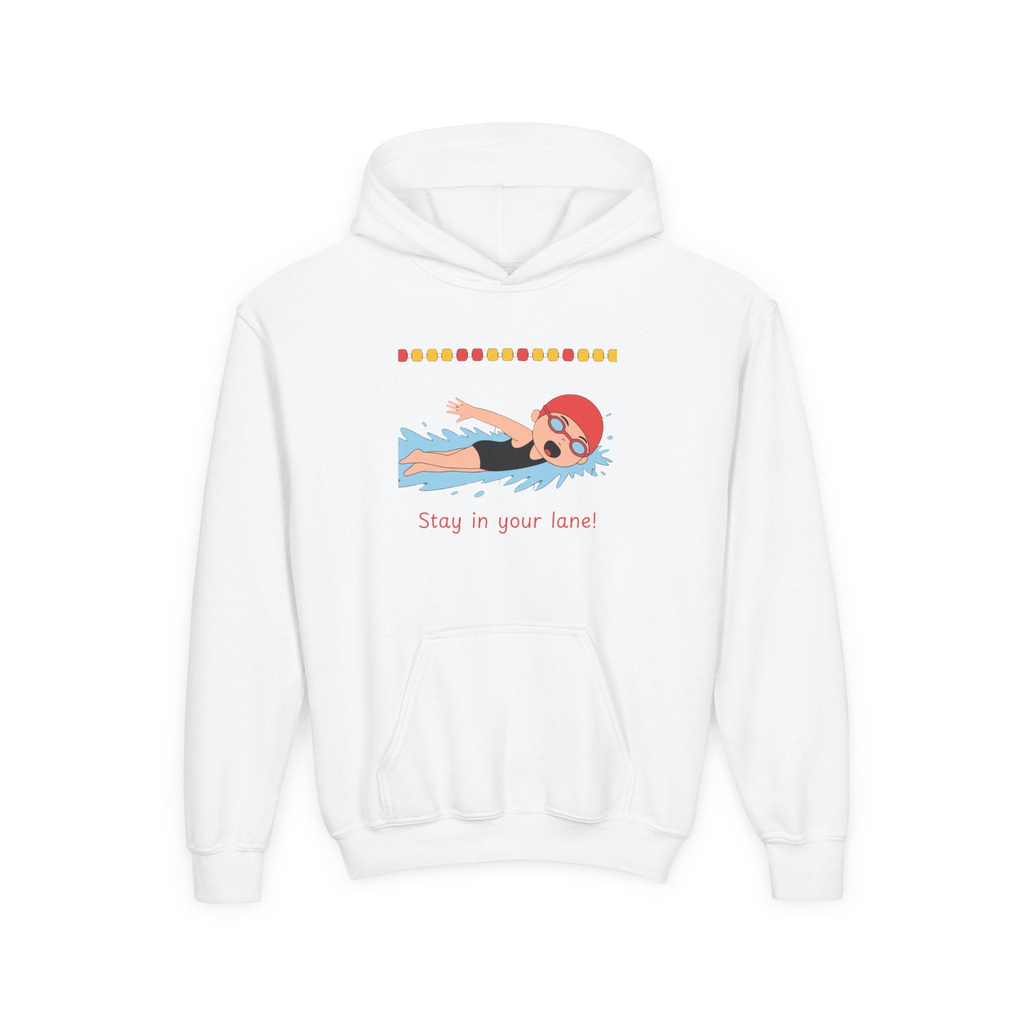Kid's Hoodie - "Stay in your Lane" Swimming Graphic Hoodie