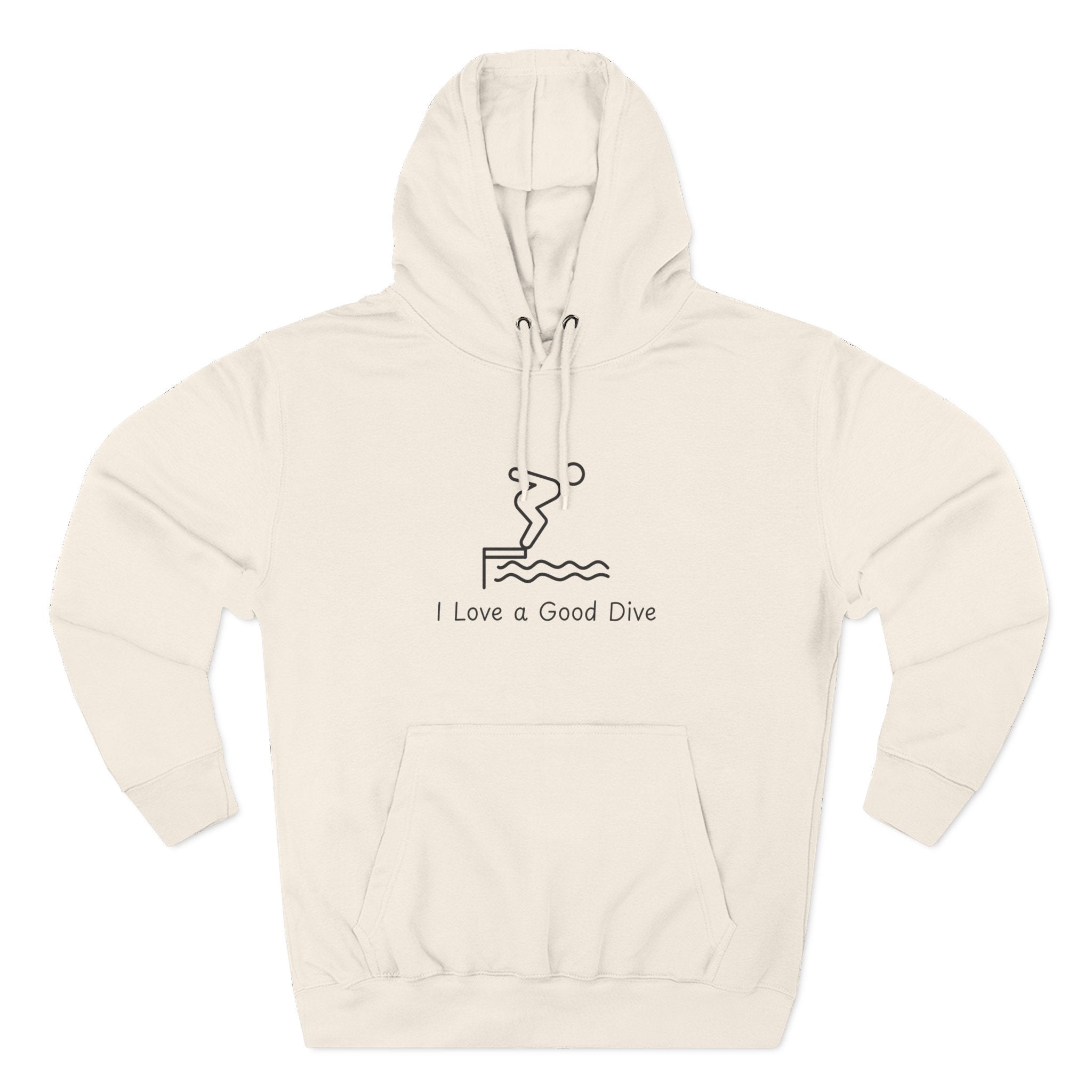 Ladies Hoodie — "I Love a Good Dive" (Classic Version) Fleece Pullover