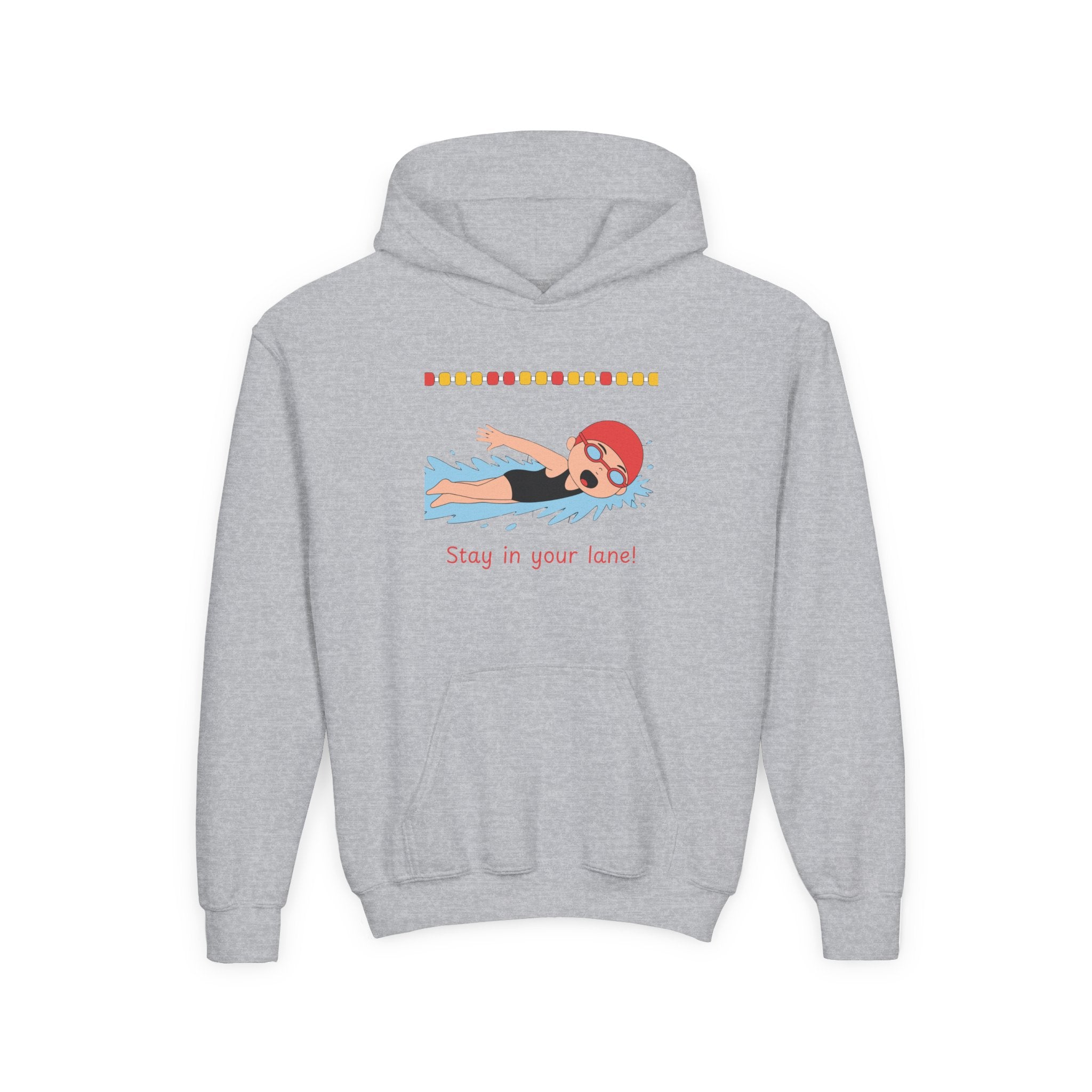 Kid's Hoodie - "Stay in your Lane" Swimming Graphic Hoodie
