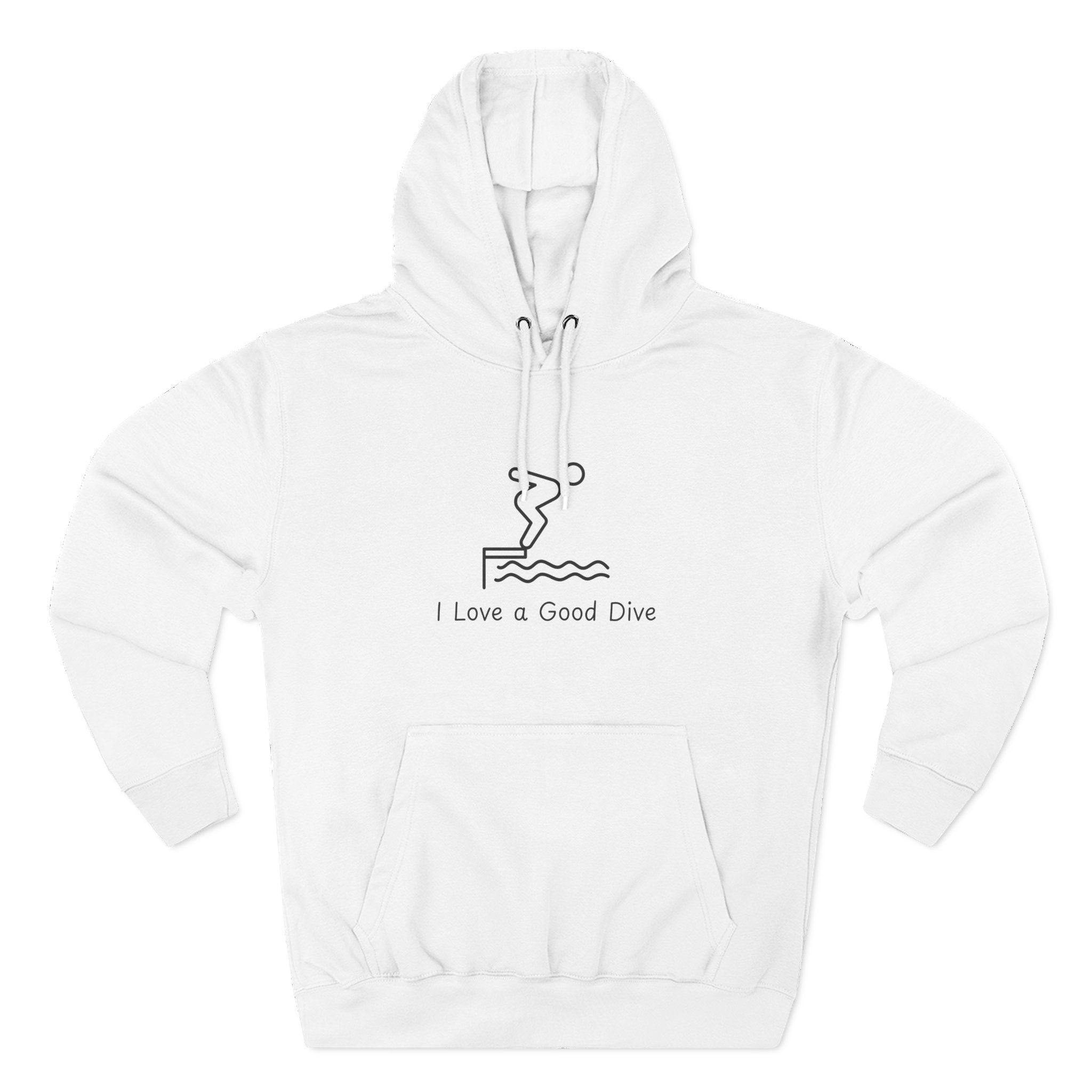 Ladies Hoodie — "I Love a Good Dive" (Classic Version) Fleece Pullover
