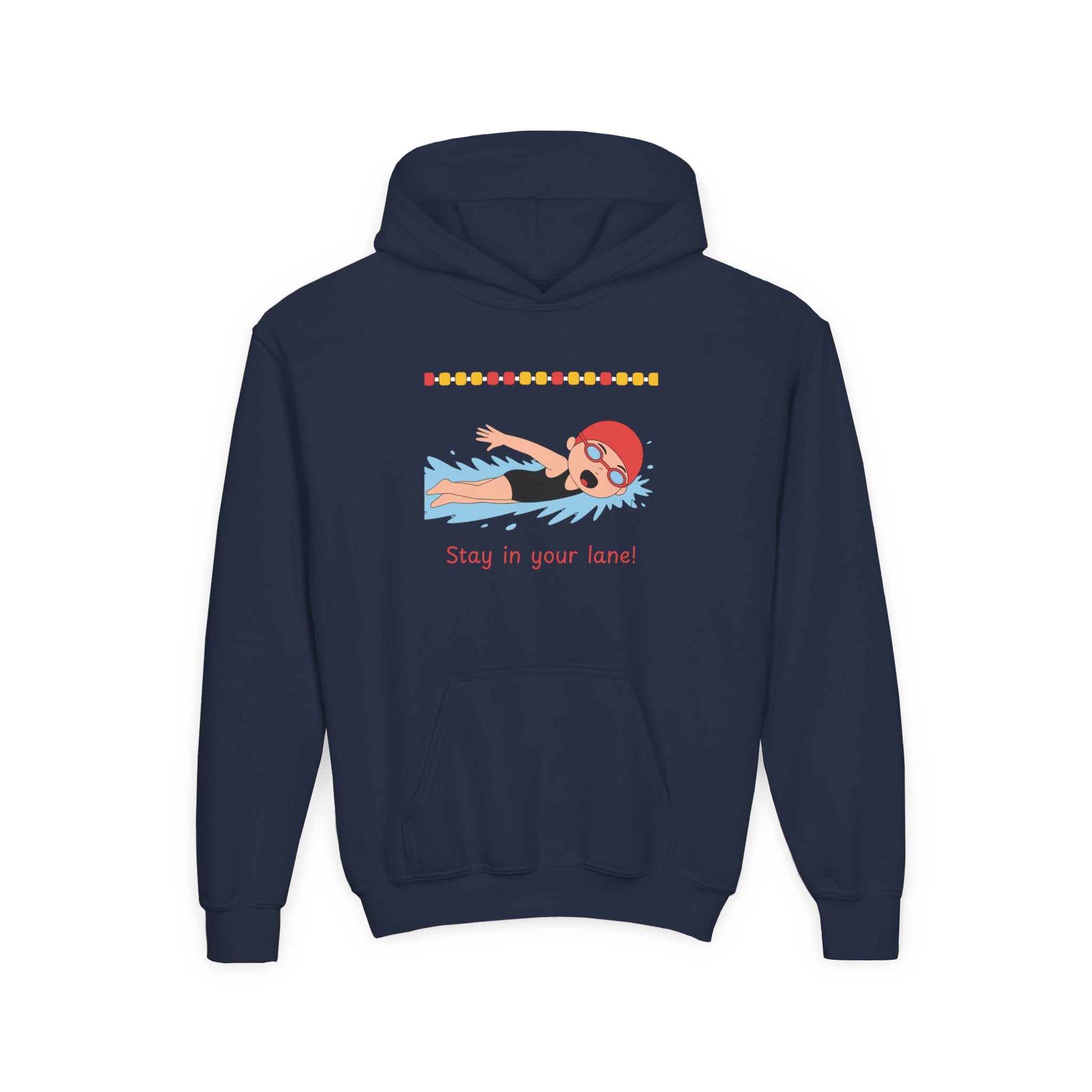 Kid's Hoodie - "Stay in your Lane" Swimming Graphic Hoodie
