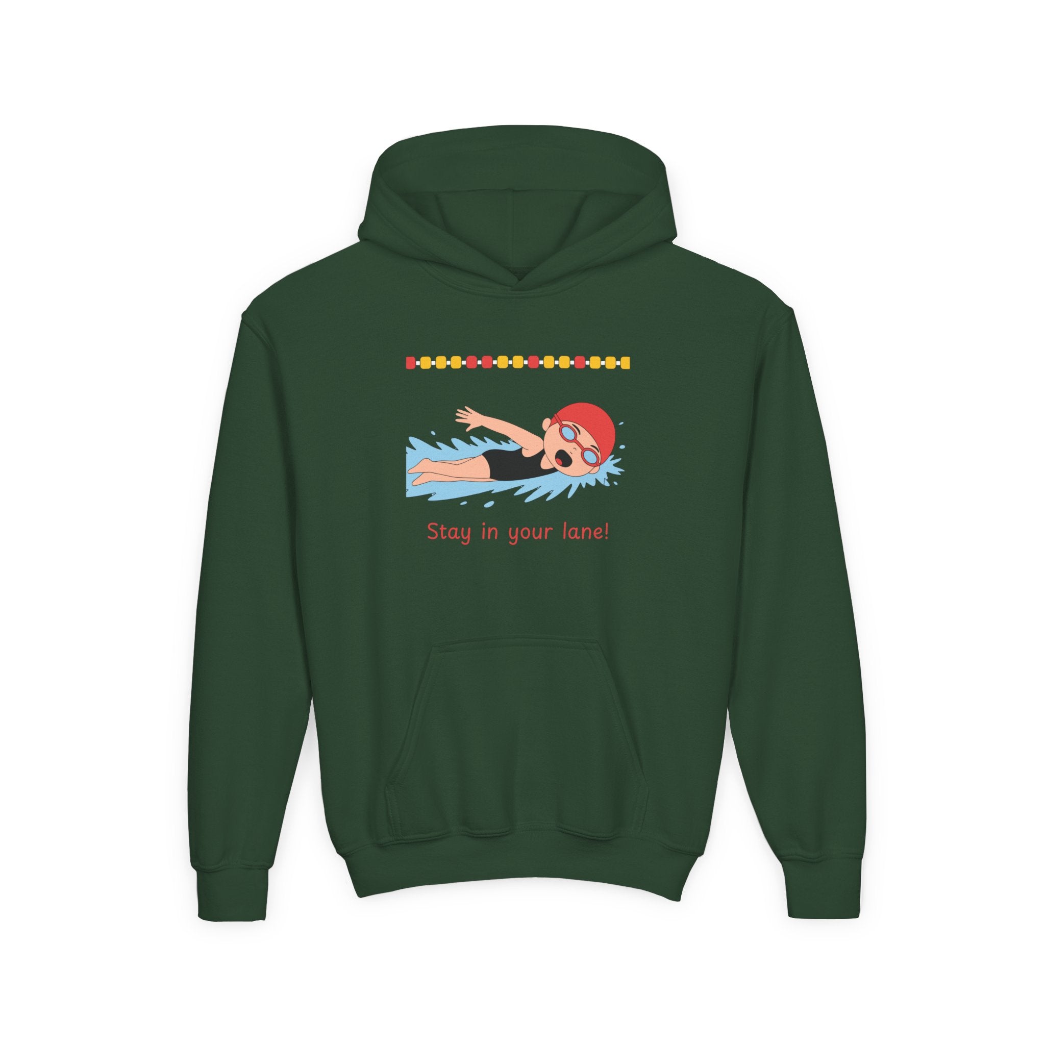 Kid's Hoodie - "Stay in your Lane" Swimming Graphic Hoodie