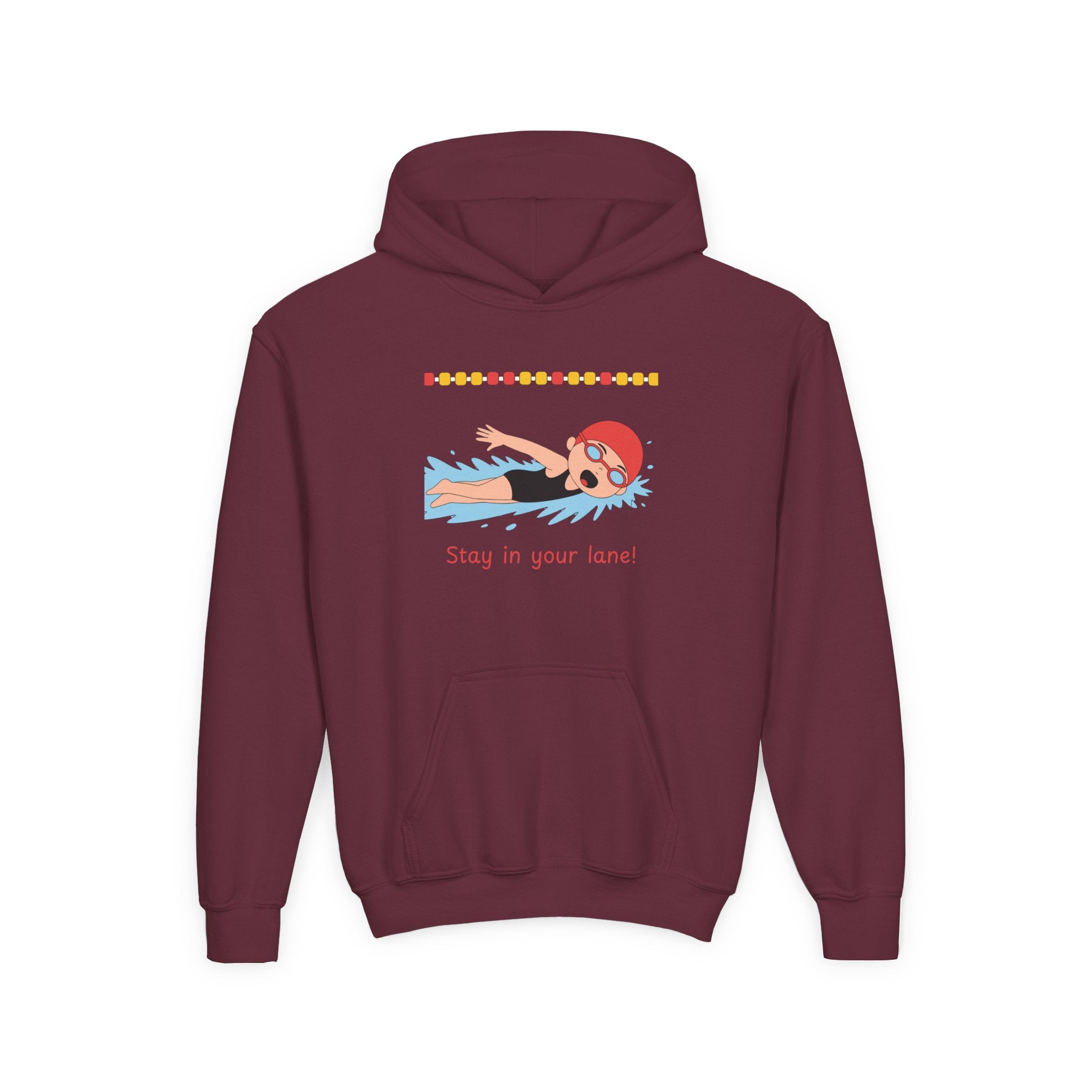 Kid's Hoodie - "Stay in your Lane" Swimming Graphic Hoodie